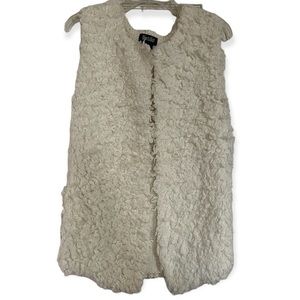 White Faux Fur Vest